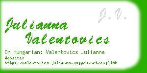 julianna valentovics business card